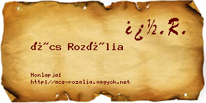 Ács Rozália névjegykártya