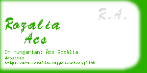 rozalia acs business card